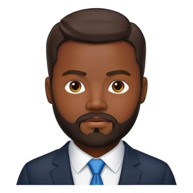 Realistic evil JD Vance with a beard and a suit sticker