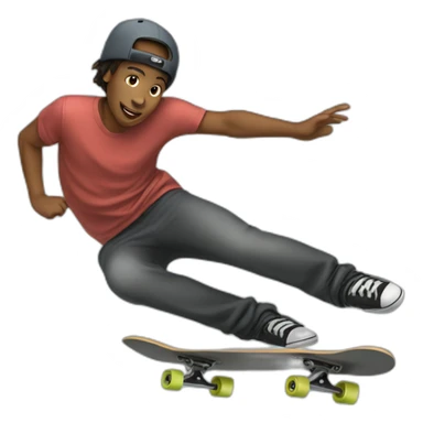 Skater Ollie flip sticker