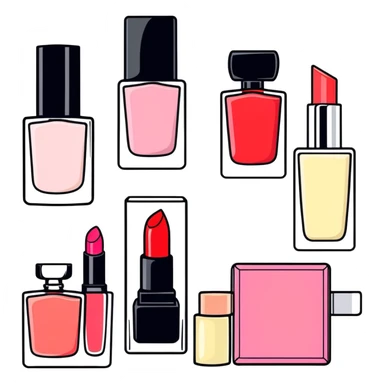 For girls with lipstick and perfume sticker