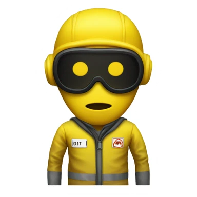 Hazmat yellow suit backrooms sticker