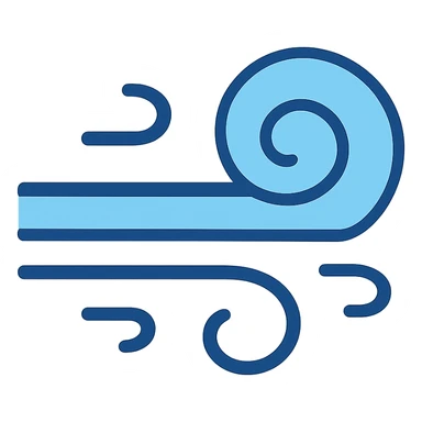 Wind as a gentle breeze sticker