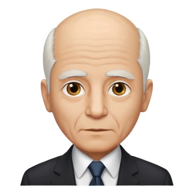 70 yr old man, almost bald, thin white hair, pakistani, business suit
 sticker