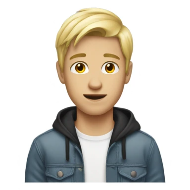 blonde teenage boy sticker