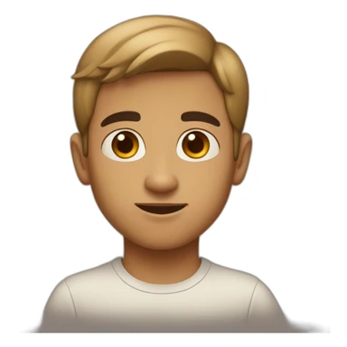 a boy with big nose, tan skin tone, indo-Portuguese look, normal hair, small forehead  sticker