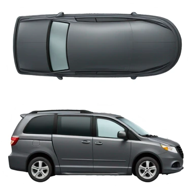 Dark grey minivan sticker