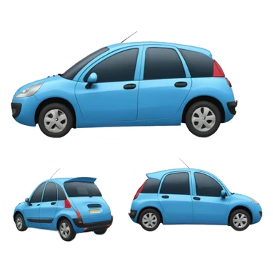 A blue citroen  sticker