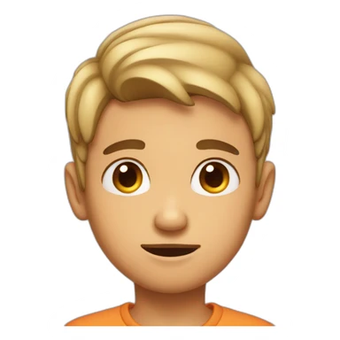 Boy raising eye brow sticker