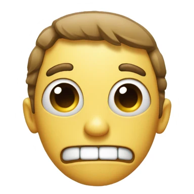 emoji head looking mischievous sticker