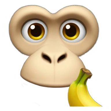 a monkey with banana sticker