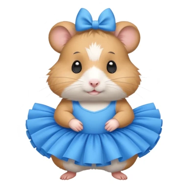 Hamster with blue tutu sticker