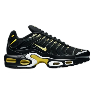 3D 45 degree nike tn black sticker