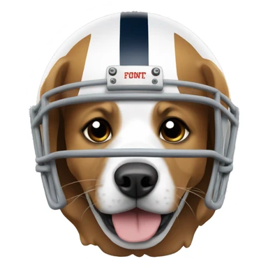 Dog with football helmet sticker