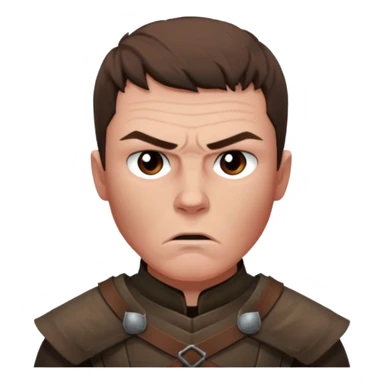 gofery angry  from Games of throne character face only younger sticker