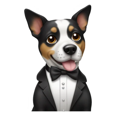 Dog with tuxedo  sticker