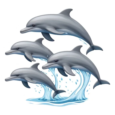 25 dolphins jumping out of the water sticker