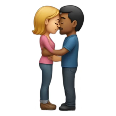 Man kissing a women sticker