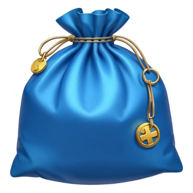 bag of blue coins sticker