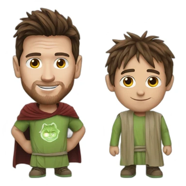 Messi with yoda sticker