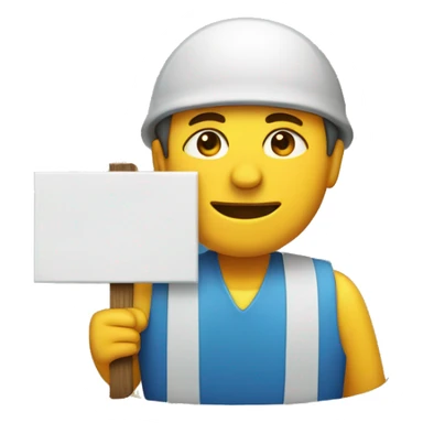 Un homme qui crie et qui porte une pancarte avec marqué NON sur la pancarte  sticker