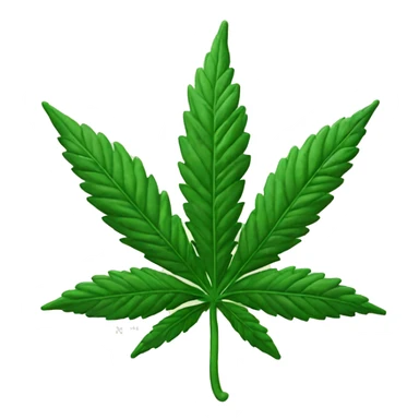 Marijuana leaf heart sticker