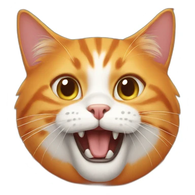 silly orange cat sticker
