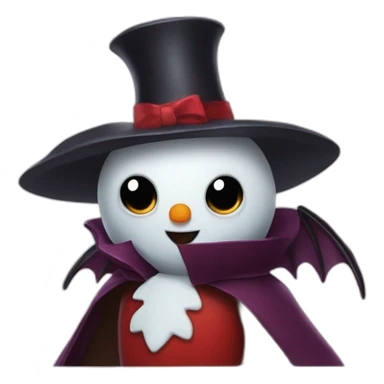 Dracoola the snowman Dracula  sticker
