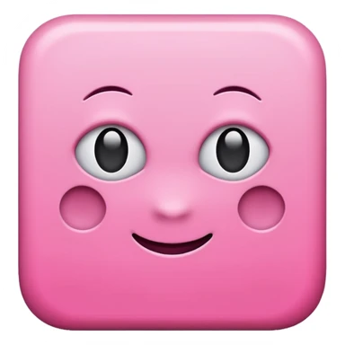 Pink square emoji without face or flower sticker