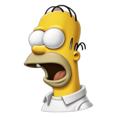 Homer simpson mange un dunot sticker