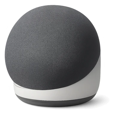 smart speaker, modern, minimal, rounded design, clean background sticker