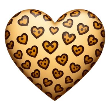 leopard print heart sticker