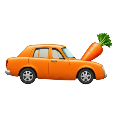 Carrot in a car sticker