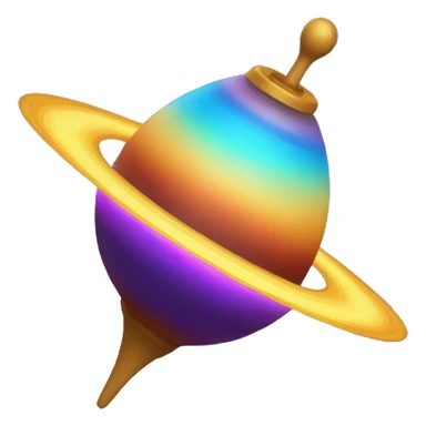 spinning top galaxy sticker