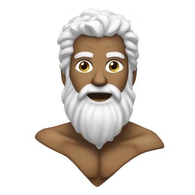 Thunder-throwing zeus with white hair and beard sticker