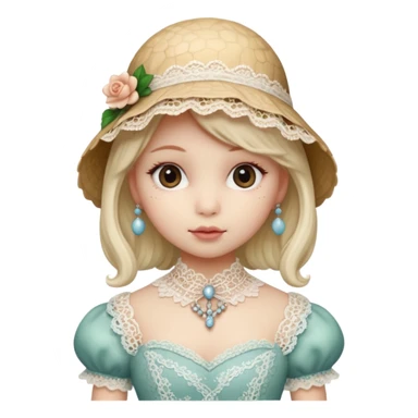 Dinosaur with a lace and Dressed like a doll  sticker