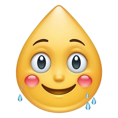 Upside down smile face crying￼ sticker