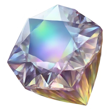 56-carat iridescent diamond crystal cluster sticker