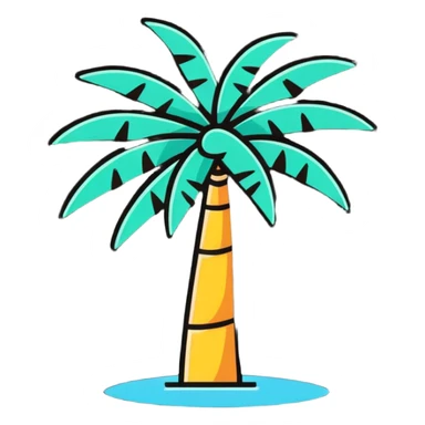 dreaming under the palm tree sticker