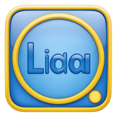 Inside blue square Yellow Circle with blue leters Lidl sticker