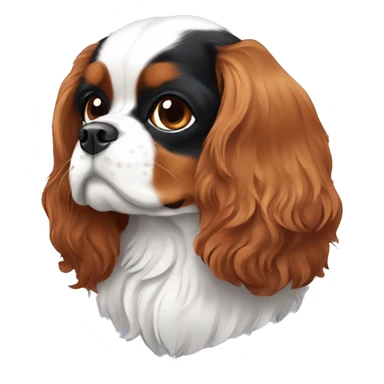 tricolor king charles cavalier sticker