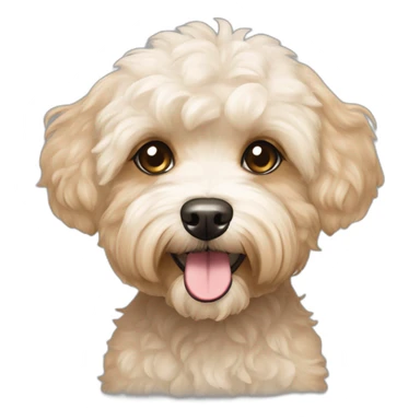 white light brown maltipoo terrier slender shaved sticker