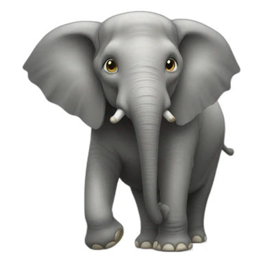 Chat sur un éléphant sticker