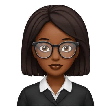 bold and wearing glasess black woman sticker