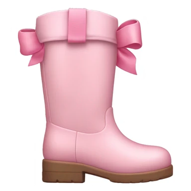 pastel pink boots with pink bow sticker