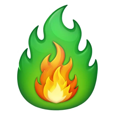 green fire sticker