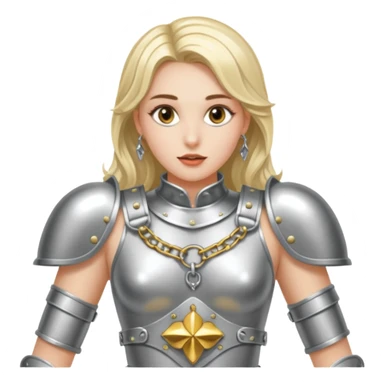 A woman wearing a chastity belt sticker