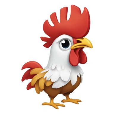 Rooster with a rugby ball sticker