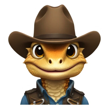 bearded dragon cowboy sticker