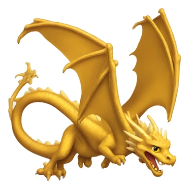 Golden flying Dragon  sticker