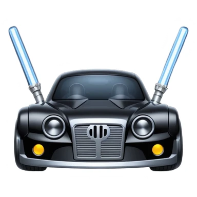 Haunted Darth Vader’s ice cube race car with light saber headlights sticker