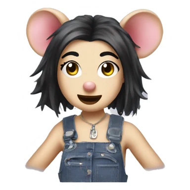 a charli xcx brat summer themed rat that looks cool and like a rat sticker